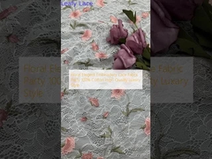 Floral Elegante Stickerei Spitze Stoff Party 100% Baumwolle Hohe Qualität Luxus Stil