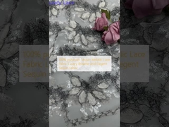 100% Polyester Sequin Metallspitzenstoff Luxuriös Atmen und elegant Sequin Stoff