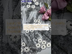 Luxuriöses Metallspitzengewebe von hoher Qualität Elegante Hochzeitsgewebe hochwertige Stickstoffe