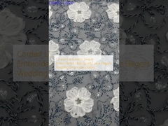 Gewirkte Spitzenstoffe Sequin Hochwertige Spitzen Elegante Hochzeitsbroderie Stoff