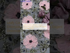 Liebhafte Schnürspitzen Stoff Sequin Stickerei Hochwertige Spitzen Elegante Stickerei Stoff