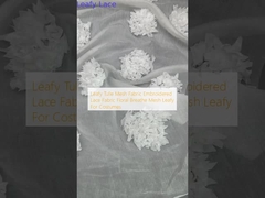 Blatt-Tulle-Netzgewebe Broderierte Spitzengewebe Blumen-Atemnetz Blatt-Netz für Kostüme