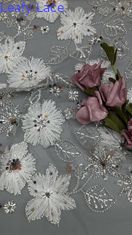 Sequin Stickstoff mit mittlerer Haltbarkeit Rose Blumenmuster 98%P 5%SP 100%Pet