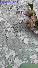 51 Zoll 100% Poly Lichtschweine Farbe Blumen Chemische Stickerei Kleid Stoff Für Mode Kleid