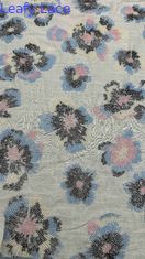 Vollbreit Broderierte Stoff mit bunten Perlenblumenmustern auf 100% Rayon Boden Stoff für Mode Abendkleid