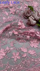 Blattblumen-Sequin-Bräude Spitzenstoff für Hochzeitskleidung