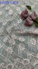 Blattneue Stickerei Luxuriöse Blume 100% gestrickt Stickerei Stoff Spitze Stoff Hochzeit Geburtstag Gelegenheiten