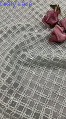 Blattplattenbroderie Langlebig und elegant Luxuriös gestrickt Broderie Stoff Spitze Stoff Hochzeit Geburtstag Gelegenheiten Sequin Plaid Stoff