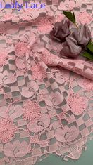 Blattfarbene Pink Plaid Stickerei Langlebig und elegant Luxuriös gestrickt Stickerei Stoff Spitze Stoff Hochzeit Geburtstag Anlässe Sequin Plaid Perlen Stoff