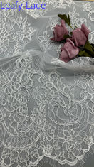 Luxus-Französisch Chantilly Spitze Stoff Langlebig und elegant Stoff Hochzeitsfeier Anlässe Weiß Stoff