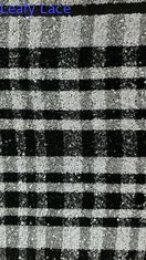 Luxuriöse Sequin-Sticke aus gestricktem Stoff Neue Kollektion Plaid Style Modenschau Stoff