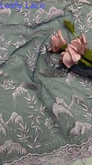 100% Baumwolle Broderei Spitze Stoff Blumenstil Atmen und elegantes Stickgewebe