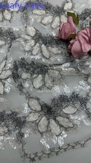 100% Polyester Sequin Metallspitzen Stoff Luxus Atem und elegante Sequin Stoff