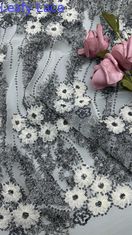 Luxus-Metallspitzenstoff Elegante Hochzeitsbroderie Stoff