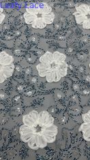 Sequin Spitze Elegante Hochzeitsbroderie Stoff für Hochzeitskleider