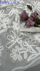 100% Baumwollblatt-Schnurspitzen-Gewebe Broderierte Spitzen-Gewebe Elegant für Kleidung
