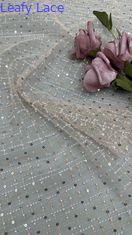 Seuqin Stickstoff Lusiate Sequin Broderierte Spitzen Stoff Blatt Luxus Gelegenheit Hochzeitsgewebe