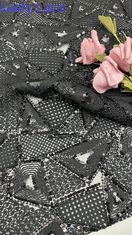 Blätter 3D Floral Spitze Stoff Stickerei Stoff Elegant und Atmung Sequin Spitze Stoff Luxus Gelegenheit Stoff