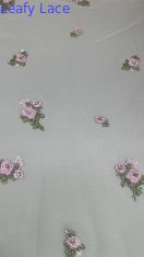 Perlenfarbene Blumenspitzenstoffe Broderierte Spitzennetze Atemstoffe Anlass Kleidung Geburtstagsstoff