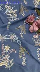 Ostkultur Baumwolle Stickerei Spitze Stoffnetz Blumen Sequin Blumen für Damen