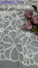 Flocked Mesh Stoff Spitze Stil Metall für Kleider Atemparty