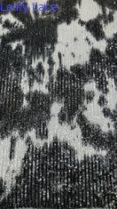 Schwarz-weiß Sequin Broderierte Stoff Elegant für AW Saison für Damenparty