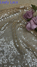 Große glänzende Sequin Stoff Broderierte Stoff Plaid für neue Kollektion für Kleider