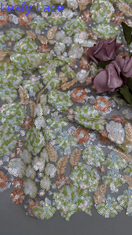 Schimmernde Pailletten-Mesh-Spitze für Kleider 100% Polyester Bunt Pailletten-bestickter Stoff