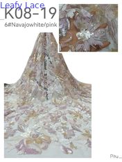 Blattartig, neu eingetroffen, paillettenbestickter Stoff, 3D-Blumen-Mesh-Grundlage für Damenkleider, Modedesign