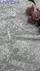 Weißer Spitzen-Neues Design Tüll-Mesh-Stoff Floral Atmen für Gelegenheitskleider