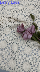 Sun Design Leafy Corded Lace Fabric Hollow-up Circle für Abendkleider Sommerkleidung