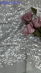 Tulle Sequin Mesh Broderierte Spitze Stoff Polyester Hohl-up für Abendkleider