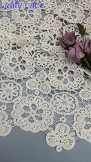 Häkelgewirkte Spitzenstoffe aus Polyester-Baumwolle für Hochzeitskleider