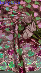 3D-Blumen Sequin Brot bestickte Stoffe Luxuriöse Hochwertigkeit für Partygekleider Kleider