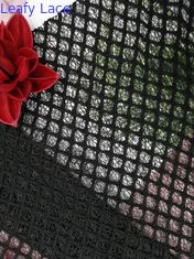 Schwarzer Diamond Pattern 60 Yards gebundenen Tulles Mesh Fabric