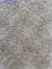 Kakifarbiges Applikations-Stickerei-Gewebe