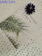 Metallisches Funkeln-Gewebe Elfenbein-Tulles Mesh Foil Printed Polka Dot