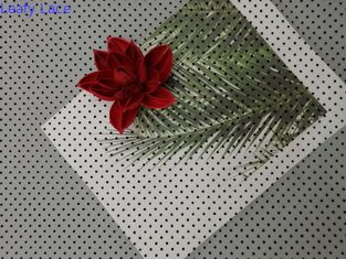 Schwarzer Dot Flocking Tulle Mesh Flocked Mesh Fabric