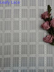 Weiße geometrische Mesh Tulle Lace Fabric Lightweight-Dame Dress Fabric