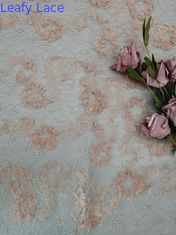 Rosa Blumenhäkelarbeit-Funkeln Tulle Mesh Shining Lace Fabric