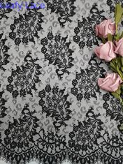 Französische Spitze-schwarzes leichtes Tulle-Spitze-Gewebe Paisleys