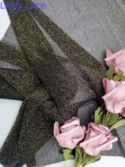 Gold Lurex Mesh Tulle Metallic Lace Fabric für weibliches einen Tiefstand erreichendes Hemd