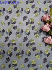 125CM Blumenfarbige Voile-Stickerei metallisches Tulle spitze-3D Gewebe