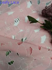 Polyester-Laser-Schnitt-Spitze-Applikations-Gewebe 100% für Hochzeits-Kleid