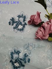 Farbige Mesh Embroidered Lace Fabric For-Dame Garment