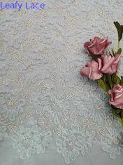 Blaues Häkelspitze-Gewebe-kleiden metallische schnürende Tulle-Stickerei-Frauen Gewebe