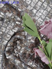 Polyester-Paillette-Stickerei-Gewebe-Paillette schnüren sich Gewebe für Partykleid