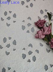 Tulle Mesh Printed Lace Fabric Black rieb weißes scharendes AZO frei