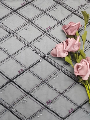 Laser Cut Leafy White Lace Print Cotton Fabric 125cm Wide Embroidered Eyelet