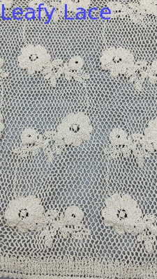 Eco-Friendly 100% Cotton Crochet Embroidery Lace Fabric With Floral Pattern Soft And Comfortable
